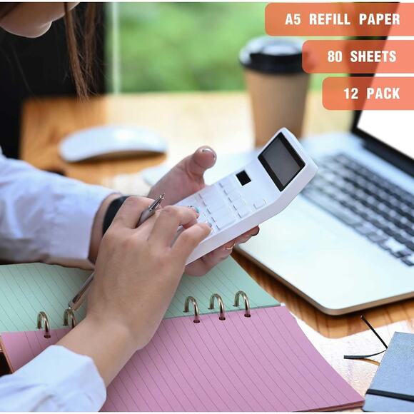 A5 6 Ring Refill Paper, Multicolored, 960 Sheets, NIP - Picture 2 of 6